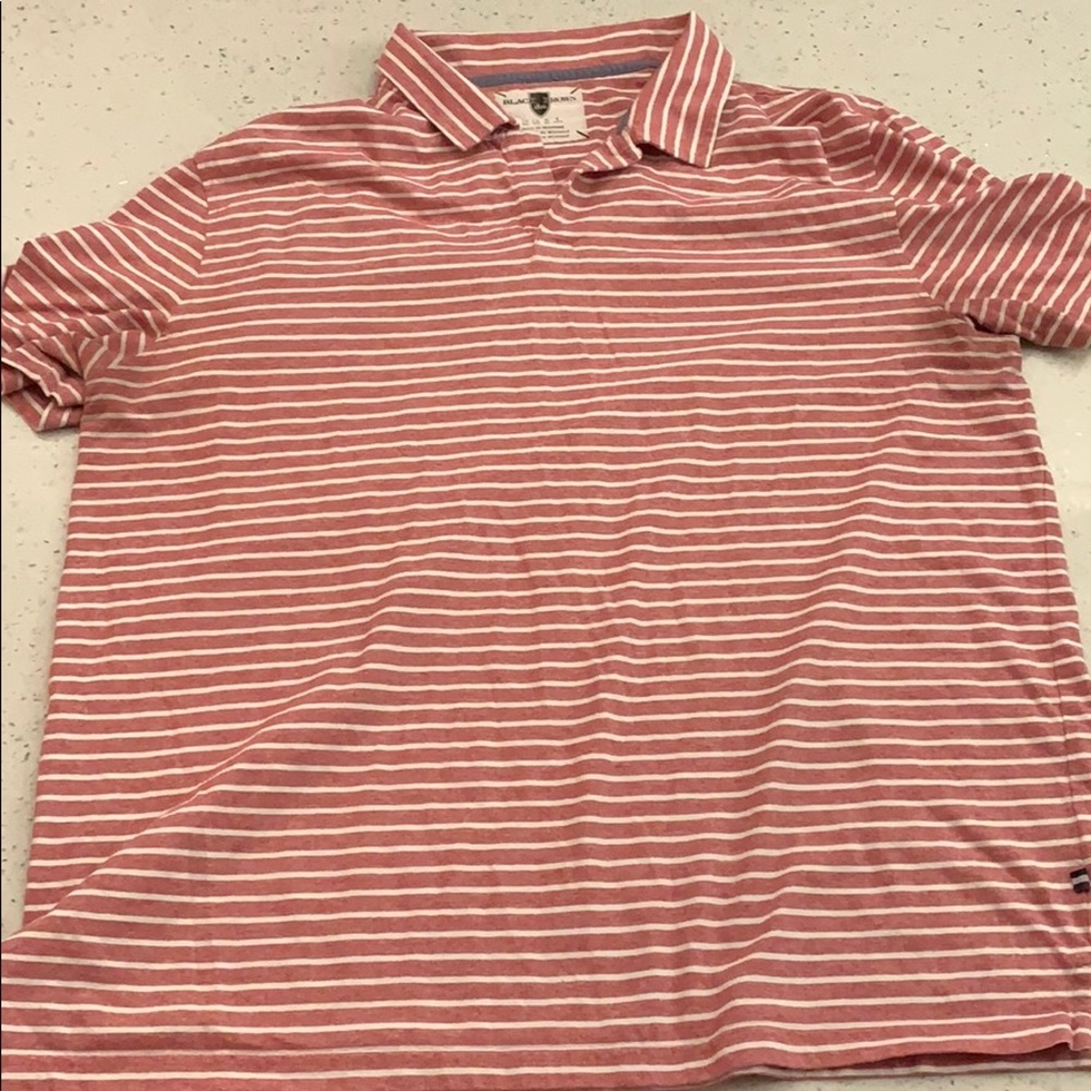 Black brown 1826 polo fade red with white stripes